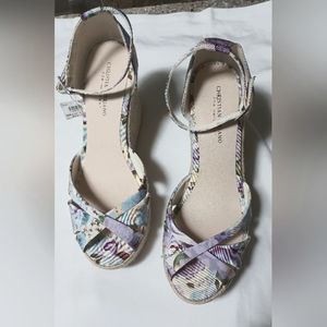 NWT Christian Siriano Floral Sandal Wedges Size 11